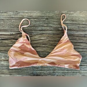 MAI women’s Pink & Peach Camo Triangle Bikini Top